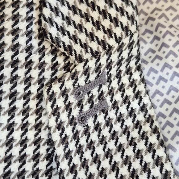 The Limited Wool Blend Blazer Black and White Houndstooth Jacket size Medium - Picture 5 of 12